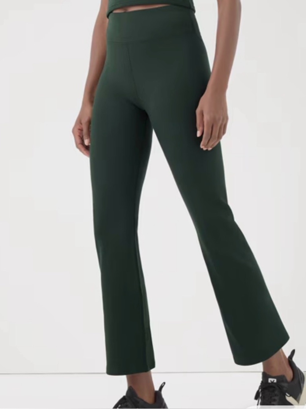 Pact Organic Cotton Women Size XL Cropped Bootcut Legging Green Natural Fiber